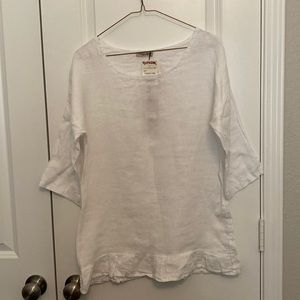 White linen shirt